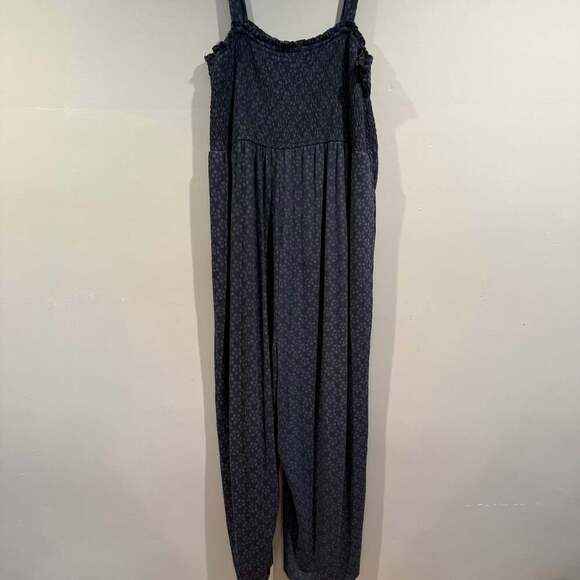 Smocked Bodice Maternity Jumpsuit - Picture 1 of 4
